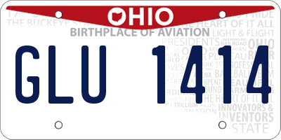 OH license plate GLU1414
