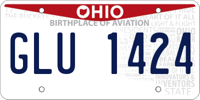 OH license plate GLU1424