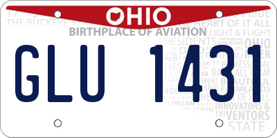 OH license plate GLU1431