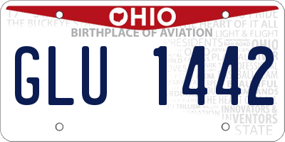 OH license plate GLU1442