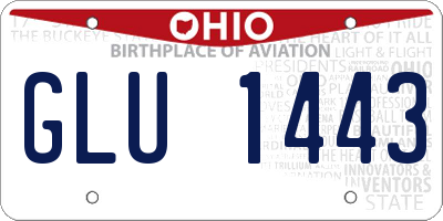 OH license plate GLU1443