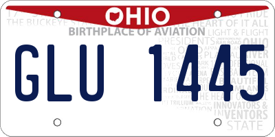 OH license plate GLU1445