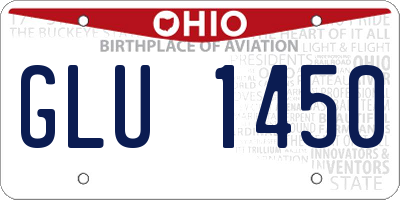 OH license plate GLU1450