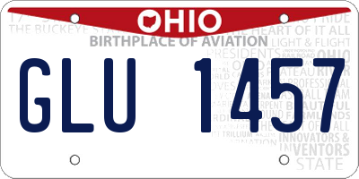 OH license plate GLU1457