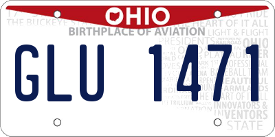 OH license plate GLU1471