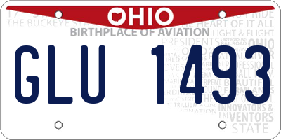 OH license plate GLU1493