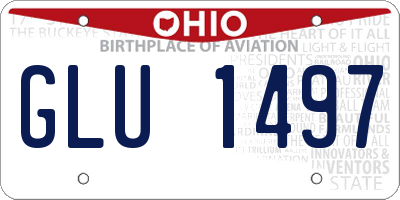 OH license plate GLU1497