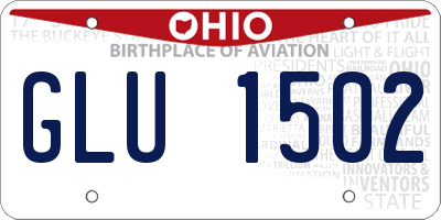 OH license plate GLU1502