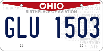 OH license plate GLU1503