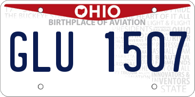 OH license plate GLU1507