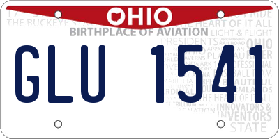 OH license plate GLU1541