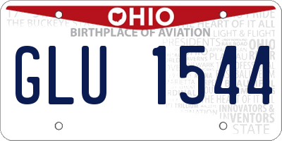OH license plate GLU1544