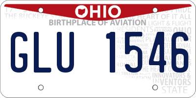 OH license plate GLU1546