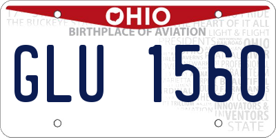 OH license plate GLU1560