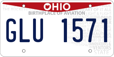 OH license plate GLU1571