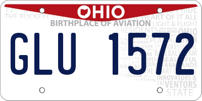 OH license plate GLU1572