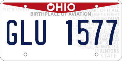 OH license plate GLU1577