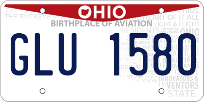OH license plate GLU1580