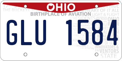 OH license plate GLU1584
