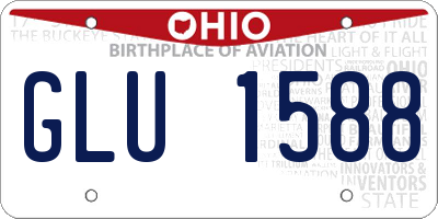 OH license plate GLU1588