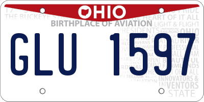 OH license plate GLU1597