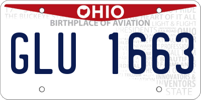 OH license plate GLU1663