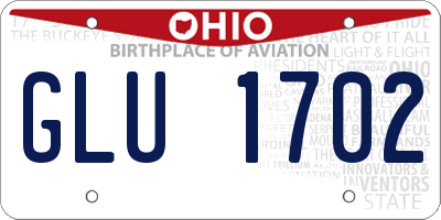 OH license plate GLU1702