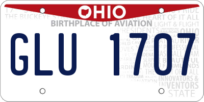 OH license plate GLU1707