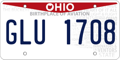 OH license plate GLU1708