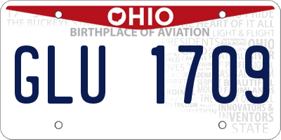 OH license plate GLU1709