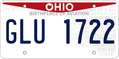 OH license plate GLU1722
