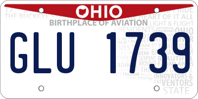 OH license plate GLU1739