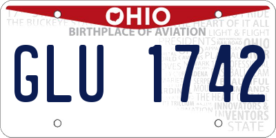 OH license plate GLU1742