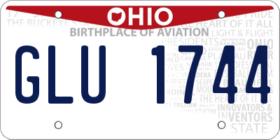 OH license plate GLU1744