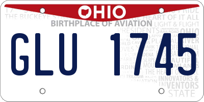 OH license plate GLU1745