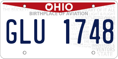 OH license plate GLU1748