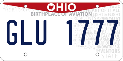 OH license plate GLU1777