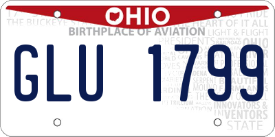 OH license plate GLU1799