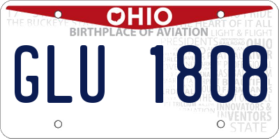 OH license plate GLU1808