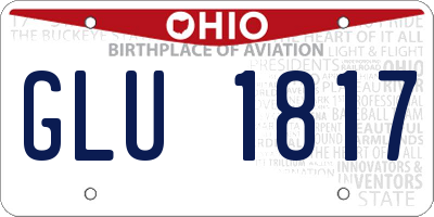 OH license plate GLU1817