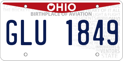 OH license plate GLU1849