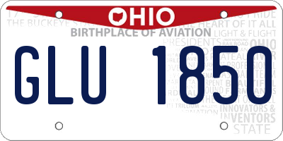 OH license plate GLU1850