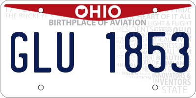 OH license plate GLU1853
