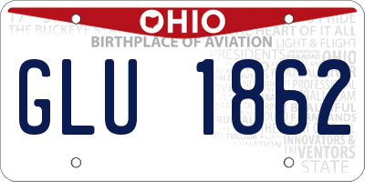 OH license plate GLU1862