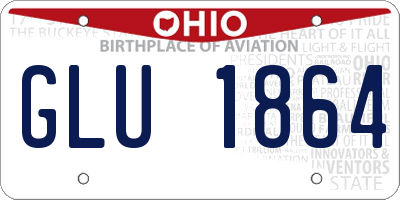OH license plate GLU1864