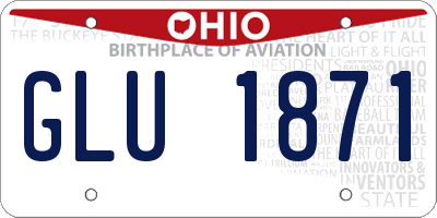OH license plate GLU1871
