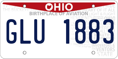 OH license plate GLU1883