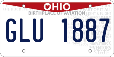 OH license plate GLU1887