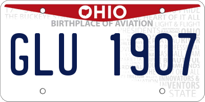 OH license plate GLU1907