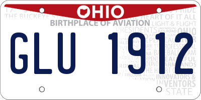 OH license plate GLU1912
